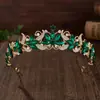 Tocados de Corona Nupcial Transfronterizos, Accesorio para el Cabello de Metal, Corona Barroca, Diadema de Cristal, Tocados de Boda de Alta Gama al por Mayor