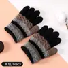 Guantes de Bebé Directo de Fábrica Otoño Invierno Guardería Niños Lindos Rayados Sin Dedos Cálidos Tejidos Guantes Infantiles
