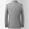 Traje Grueso de Punto Jacquard Elástico para Primavera y Otoño Traje para Hombres Jóvenes y de Mediana Edad Corte Ajustado Sin Planchar Casual Individual Occidental Hombre