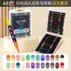 Marcador de Brillo de Dos Colores de Doble Punta Pluma de Acuarela de Punta Suave para Cuadernos Especial Pincel de Brillo para Niños No Tóxico y Lavable