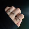 Anillo de plata esterlina s925 para mujer, estilo japonés y coreano, simple, a la moda, combinable con todo, diseño de nicho de doble capa y alta calidad.