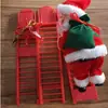 Papai Noel Transfronteiriço Escalar Contas Brinquedo Elétrico Escada Única de Escalada Escada Dupla de Escalada Chaminé Balançar o Traseiro Contas de Escalada Papai Noel