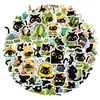 60 Pegatinas Originales de Dibujos Animados Japonesas Lindas Bola de Carbón Gato Gatito Blanco y Negro Maleta Carcasa de Teléfono Móvil Pegatinas Decorativas