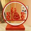 Lámpara de mesa para dormitorio boda roja lámpara de noche creativa para boda regalo práctico para boda habitación de bodas regalo de boda para amigas