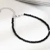 Joyería Transfronteriza Europea y Americana Estilo Casual de Verano Pulsera de Cristal Negro Diseño Simple Estilo de Cuentas Joyería de Muñeca