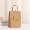 Bolsas de Regalo Creativas de Papel Kraft Serie Gracias Bolsas de Papel Fiesta de Acción de Gracias Bolsas de Regalo Estampadas en Oro en Stock Regalos