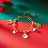 Colgante Multiaccesorios Hombre de Jengibre Navideño Transfronterizo, Árbol de Navidad, Muñeco de Nieve, Collar Atmosférico, Cadena, Set de Pulsera