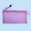 Bolsa Transparente Rayada para Archivos Bolsa de Almacenamiento para Papelería y Exámenes Cremallera de Nylon Materiales de Oficina Bolsa para Archivos Transfronteriza