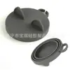 Nueva tapa de silicona para lata de mascota transfronteriza, diseño de orejas de gato, tapa de lata multifuncional para el hogar, mantiene la comida fresca y se puede usar con una cuchara