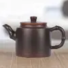 Bule de Argila Roxa Original Totalmente Artesanal para Uso Doméstico, Bule Único, Bule de Argila Roxa Artesanal, Bule para Conjunto de Chá, Bule com Nó de Bambu, Tamanho Grande