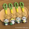 Chaveiro de Viagem Panda Fofo Criativo de Borracha Macia em PVC Personalizado Pingente de Chaveiro de Boneca 3D Presente