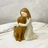 Decorações de Cães Sentados Transfronteiriças Novos Enfeites Design Resina Casa Amantes de Cães Presente Comemorativo Decoração