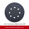 Lixa de polimento vermelha de 5 polegadas e 8 furos, popular entre fronteiras, 125 mm, lixa de flocagem para polimento de madeira, atacado