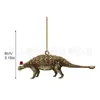 Colgante de Dinosaurio Navideño Transfronterizo Nuevo Producto Decoración de Árbol de Navidad Acrílico Adornos Festivos para Niños Colgante