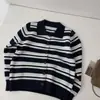 Suéter Listrado Início do Outono Estilo Coreano Casual Casual Mais Fácil de Combinar Suéter Feminino Solto Casual Mais Fácil de Combinar Top 0815