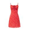 Amazon Aliexpress Comércio Exterior Transfronteiriço Roupas Femininas 2025 Novo Vestido Estampado de Cintura com Alças Roupas Femininas Prontas para Venda