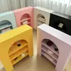 Gabinete Decorativo de Chimenea de Entrada Colorido Dopamina Estilo Crema Gabinete de Almacenamiento de Fondo para Transmisión en Vivo Exhibición Simple Vitrina