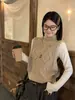 Suéter de cuello alto para mujer, chaqueta chaleco de punto para otoño e invierno, nueva prenda exterior de moda y tendencia 2026