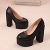 Aliexpress Export Zapatos Planos de Talla Grande para Mujer Otoño 2025 Nuevo Tacones Altos de Deslizamiento de 14 cm Zapatos de Moda Europea y Americana para Mujer
