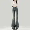 Jeans Acampanados Azules Vintage para Mujer Tendencia Verano 2025 Nuevos Pantalones de Campana Elásticos de Corte Delgado
