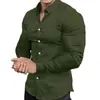 Camisa Nueva de Manga Larga para Hombre Otoño Primavera Cross Europe Estampado 3D Casual de Negocios Sin Planchar Color Sólido Camisa con Cuello
