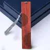 Marcador de Palisandro Juego de Cuatro Piezas Talla de Palisandro Birmano DIY Creativo Exquisito Estilo Antiguo Borla Pequeño Regalo Cultural y Creativo