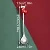 Cuchara removidora de café navideña transfronteriza de acero inoxidable 410, tenedor para postre y fruta, juego de cubiertos con cuchara y tenedor de muñeca