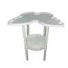 Mesa de Centro Borboleta para Casa Rack de Armazenamento de Cabeceira para Quarto Mesa Lateral para Sala de Estar Apartamento Pequeno Mesa de Centro de Plástico com Armazenamento Multicamadas