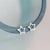 Brincos de Prata 925 Estrela Vazada 2025 Novos Brincos para Piercing Pequenos Elegantes Brincos de Luxo