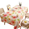 Mantel Tridimensional 3D, Impermeable, Resistente al Aceite, Lavable, Mantel Rectangular para Mesa de Comedor, Lujo Ligero, Estilo Pintura al Óleo de Gama Alta Mantel para Mesa de Café