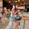 Lindo Llavero de Gatito de Ojos Grandes de Resina Dibujo Animado Lindo Colgante Encanto para Bolso Llavero de Coche Decoración para Mochila de Pareja
