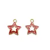 Estrela oca de cinco pontas transfronteiriça Acessórios de joias com pingente de liga para DIY Acessórios de cabelo Pulseira Chaveiro Pingente Pingente