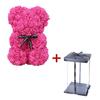 Oso de Rosas de 25 cm para San Valentín y Navidad, Regalo Corporativo, Flor Preservada, Venta al por Mayor desde el Fabricante
