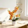 Decoración para el Hogar Artificial Orquídea Phalaenopsis de 21 Flores Planta en Maceta Adorno para Boda y Decoración de Hotel Arreglo Floral DIY Material de Jardinería