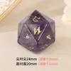 Z06 DND Grupo de Corredores Juego de Mesa Ciudad Subterránea Dados de Piedra D20 Poliedro Amatista Natural Traje de Color de Siete Granos