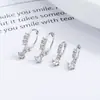 Pendientes cuadrados de circonita para mujer verano plata de ley 925 nuevo diseño personalizado borla hebilla de oreja simple joyería de oreja versátil