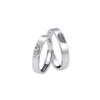 Anillos Vintage Estilo Pareja Doble Felicidad de 1.0m, Anillos Galvanizados en Oro Blanco Envejecido con Caracteres de Felicidad, Anillos Ajustables para Hombres y Mujeres, Joyería al por Mayor
