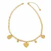 Pingente Personalizado de Aço Inoxidável Esculpido Amor Cruzado Colar Grosso Grão de Ouro Pequeno Pulseira Quadrada Rosa Conjunto Versátil