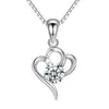 Collar de amor de plata para mujer, cadena de clavícula, estilo coreano, simple, estilo Mori, para estudiantes, forma de corazón, colgante de corazón de amor para novia y hermana.