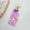 Sanrio twin star coolomi tarjetero para tarjeta de bus tarjeta de comida del campus tarjeta de acceso tarjetero retráctil llavero para colgar en la bolsa