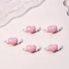 Joias de Arte para Unhas Desenho Animado Estilo Japonês Rosa Diamante de Resina Acessórios de Montagem de Presilha de Cabelo Usável Capa de Celular para Unha DIY