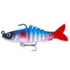 Novo pacote com várias seções lead peixe macio Luya isca macia 9cm15g cor isca macia peixe de várias seções isca falsa Luya atacado