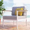 Sofá para Terraza de Ocio al Aire Libre Jardín Aleación de Aluminio Impermeable Protector Solar Casa de Huéspedes Villa Combinación de Madera Plástica Patio Exterior