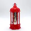 Lâmpada de Vento Castelo LED Castiçal Luz Noturna Decoração Boneco de Neve para Idosos Ornamento de Presente para Mesa Lâmpada a Óleo Luminosa