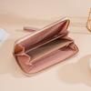 Nueva billetera larga con cremallera tipo macaron transfronteriza para mujer, patrón de lichi para mujer, bolso de mano con múltiples compartimentos, en stock, venta al por mayor