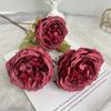 Nuevas 3 Flores Artificiales Austin Rose Flores de Boda Ramo de Flores Falsas Flor de Seda de Alto Sentido Floricultura Decorativa