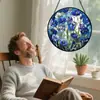 Adornos Florales de Vidrio de Color Transfronterizos, Decoraciones de Ventana para las Cuatro Estaciones, Atrapasoles para Jardín