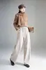 Pantalones de Lana con Pierna Curva para Mujer 2026 Otoño Invierno Sueltos Adelgazantes Cálidos Casuales de Cintura Alta Pantalones Guadaña Pantalones Casuales de Pierna Ancha