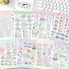 8 peças/conjunto de adesivos festivos criativos para capas de celular DIY, garrafas de água, malas e materiais de decoração para cadernos