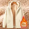 Moletom com capuz forrado de fleece estilo inverno masculino transfronteiriço, nova jaqueta casual da moda tendência, espessada, marca da moda, solta